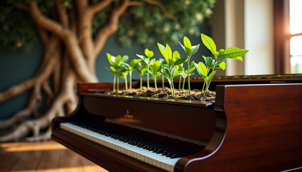 Origines du piano : racines profondes, tronc solide, nouvelles branches à explorer maintenant